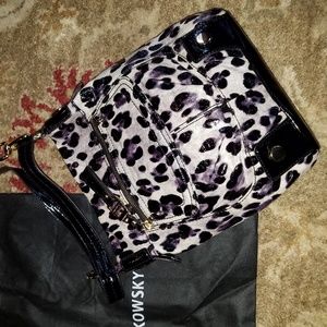 B. Makowsky snow leopard print handbag